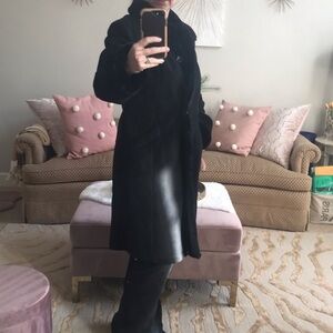 Ann Taylor Black Teddy BLACK Jacket faux suede